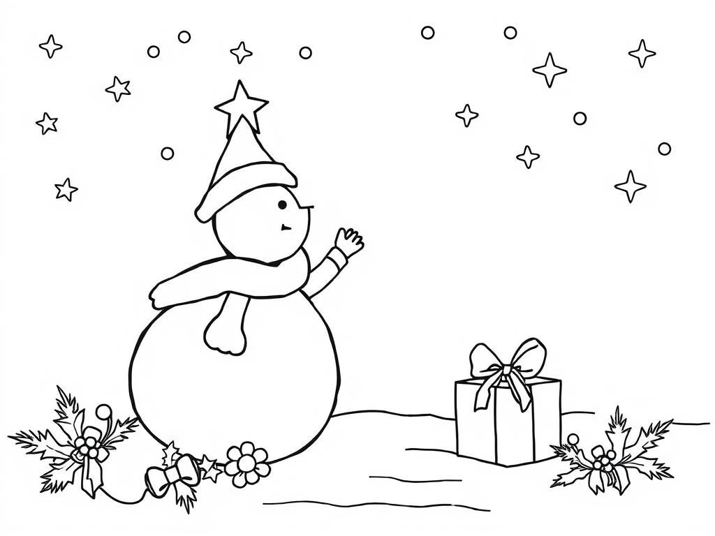 Snowman Coloring Page