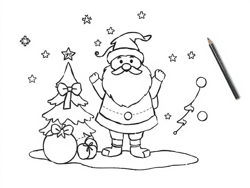 Santa Claus Christmas Coloring Page