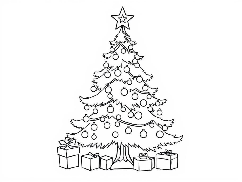 Christmas Tree Coloring Page