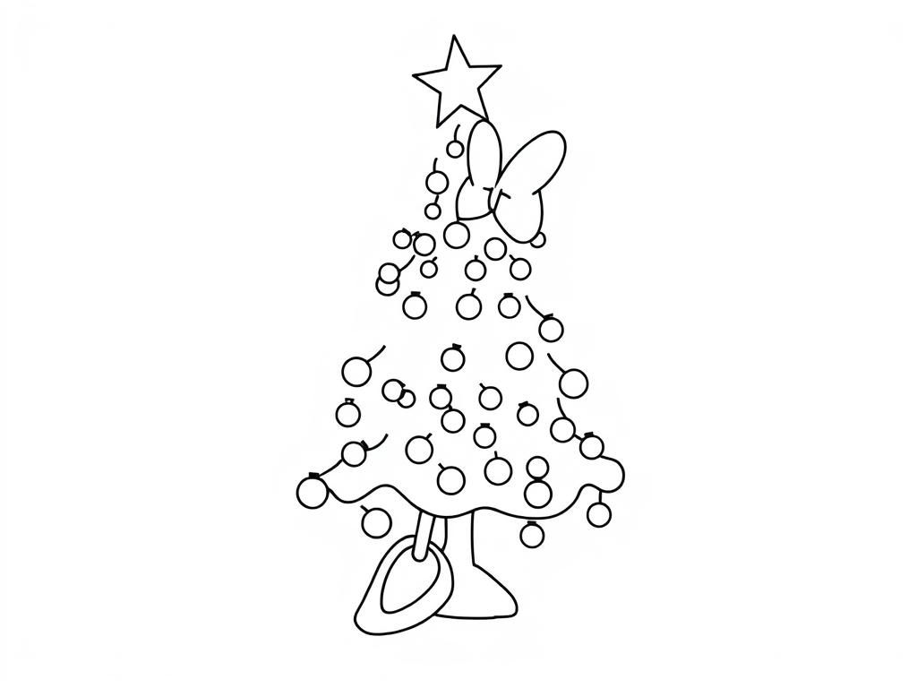 Christmas Tree Coloring Page
