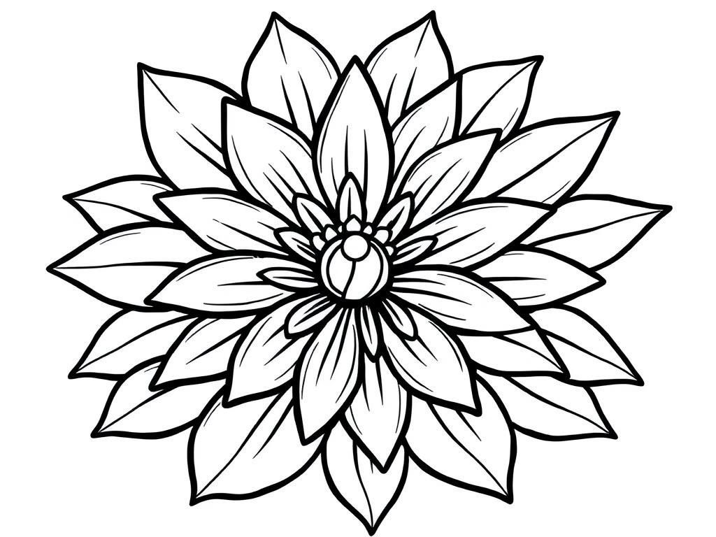 Kleurplaat bloemen