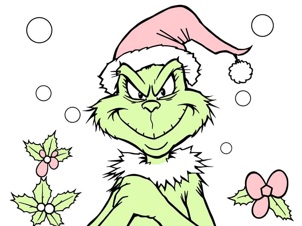 Grinch Christmas Coloring Page
