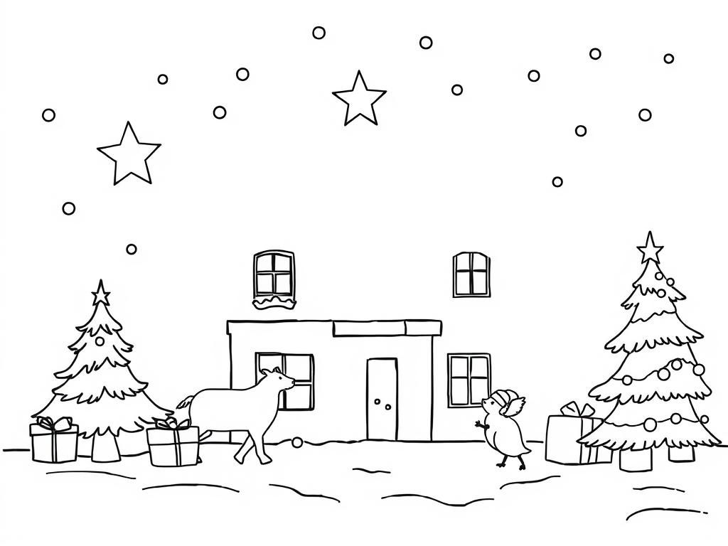 Christmas Fun Coloring Page