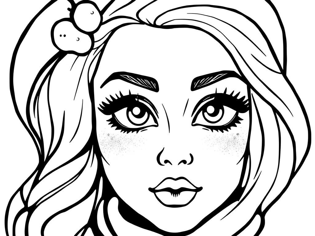 Woman Portrait Coloring Page
