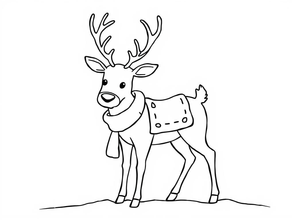 Preview of christmas reindeer with slee