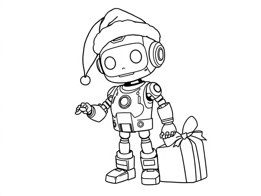 Christmas robot girl