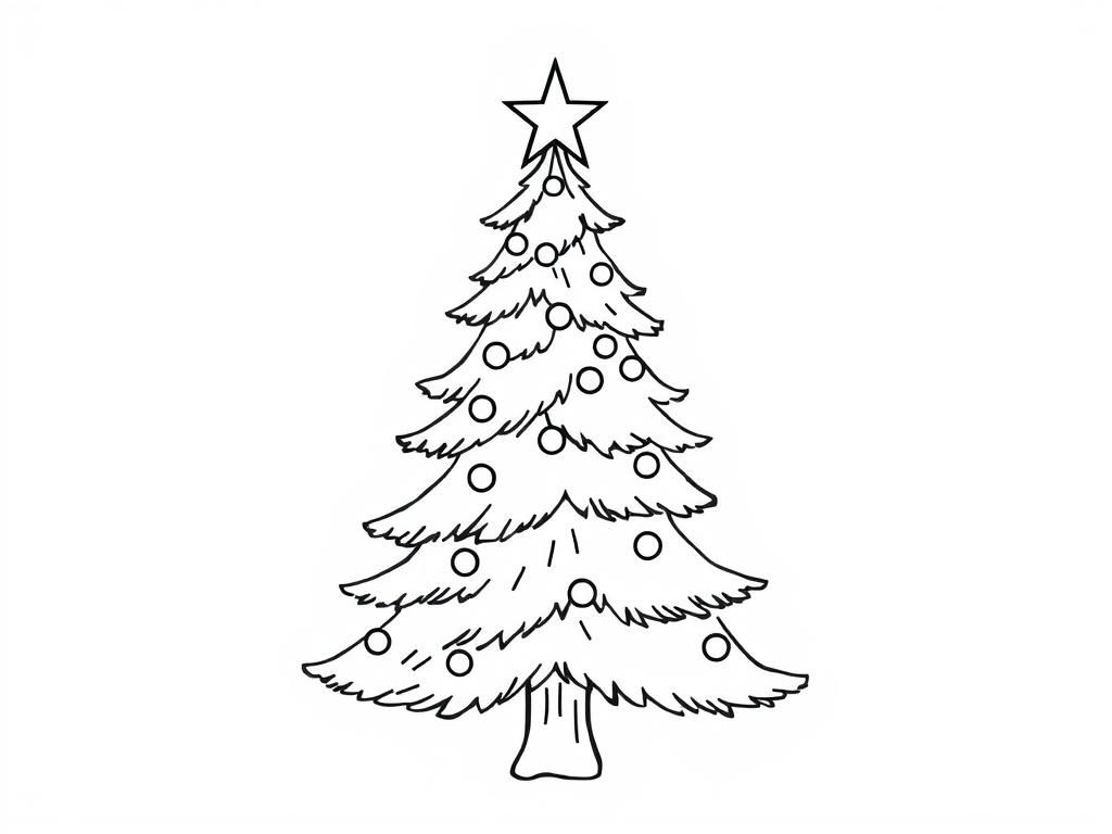 Christmas Tree Coloring Page