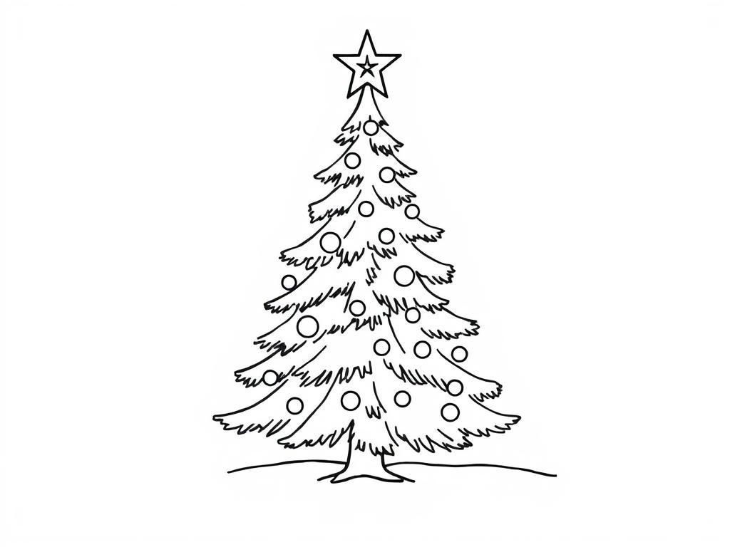Christmas Tree Coloring Page