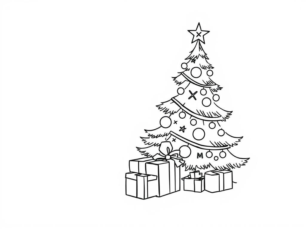 Christmas Tree Coloring Page