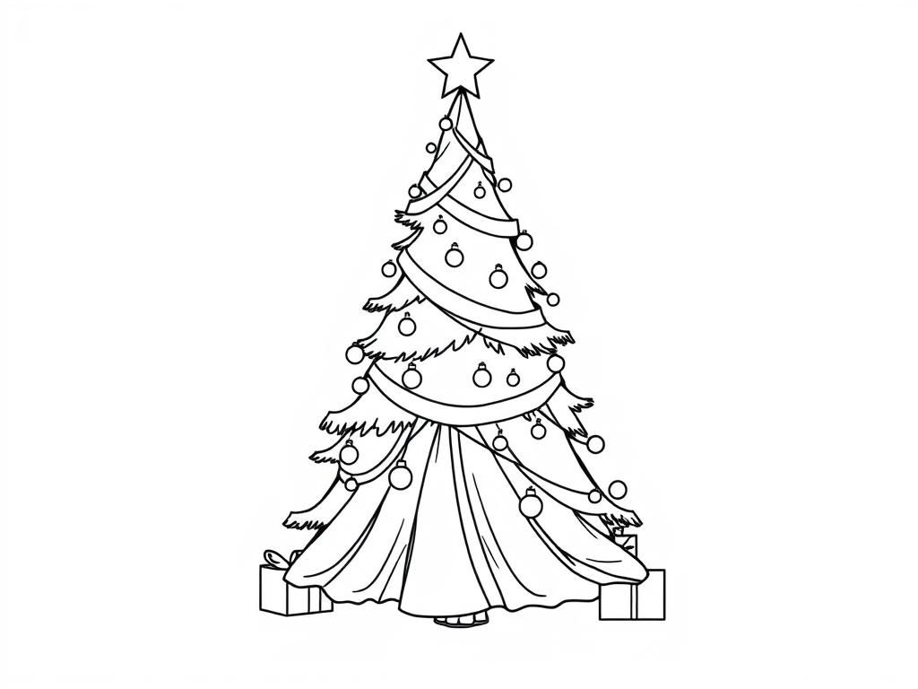 Christmas Tree Coloring Page