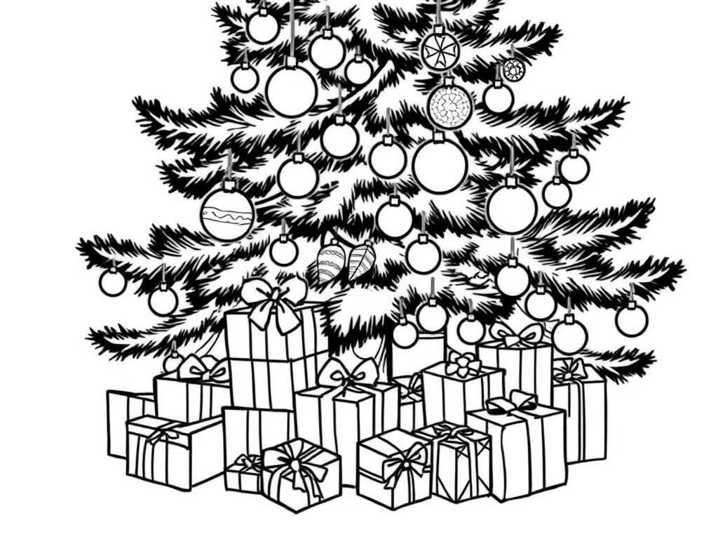 Christmas Tree Coloring Page