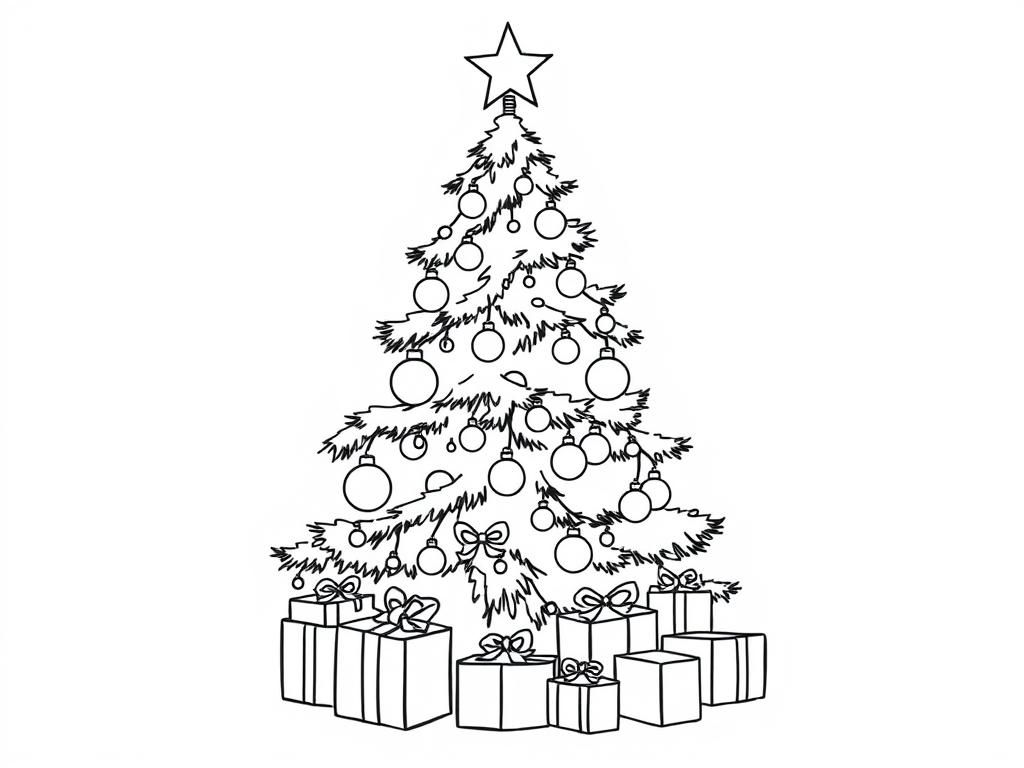 Christmas Tree Coloring Page