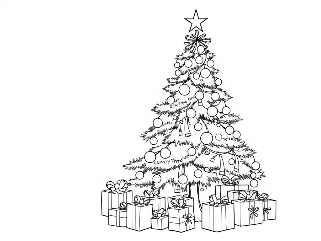 Christmas Tree Coloring Page