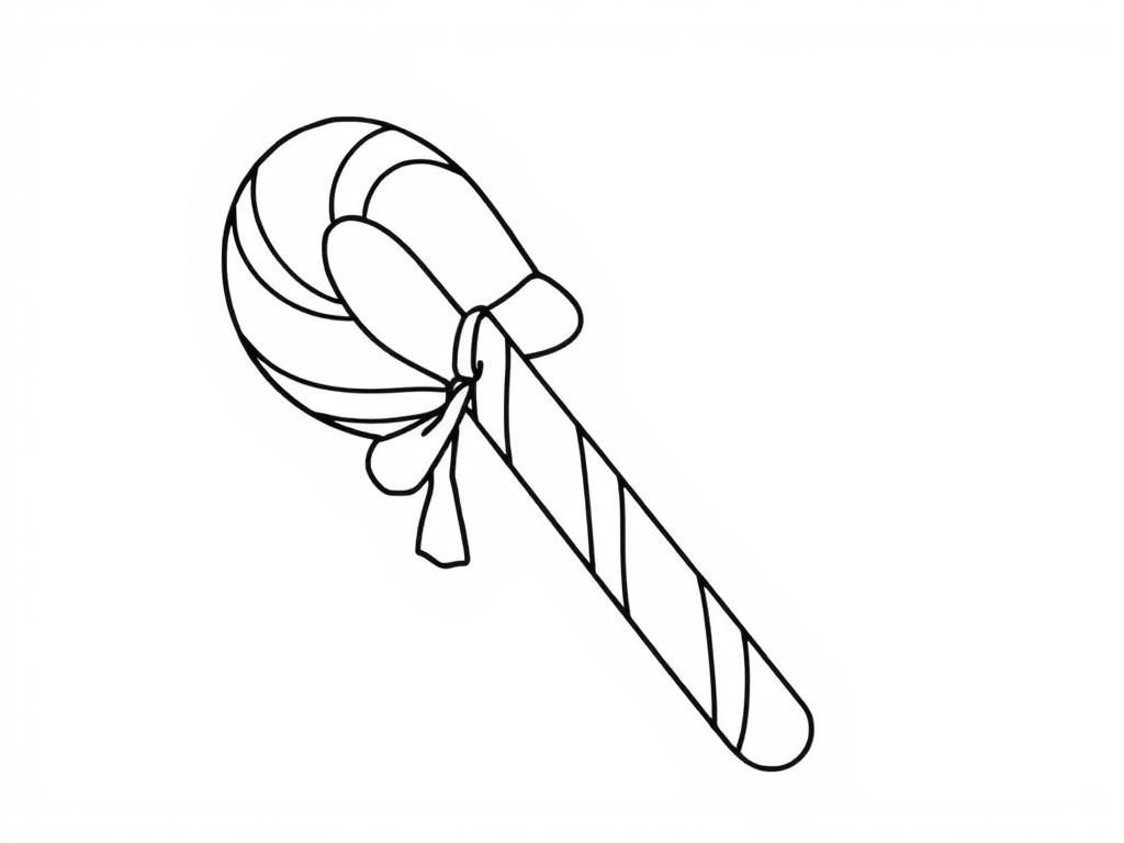 christmascandy cane - Free Printable Coloring Page