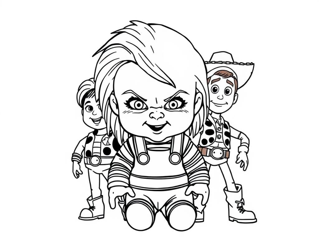 Chucky en Toy Story: een kleurplaat