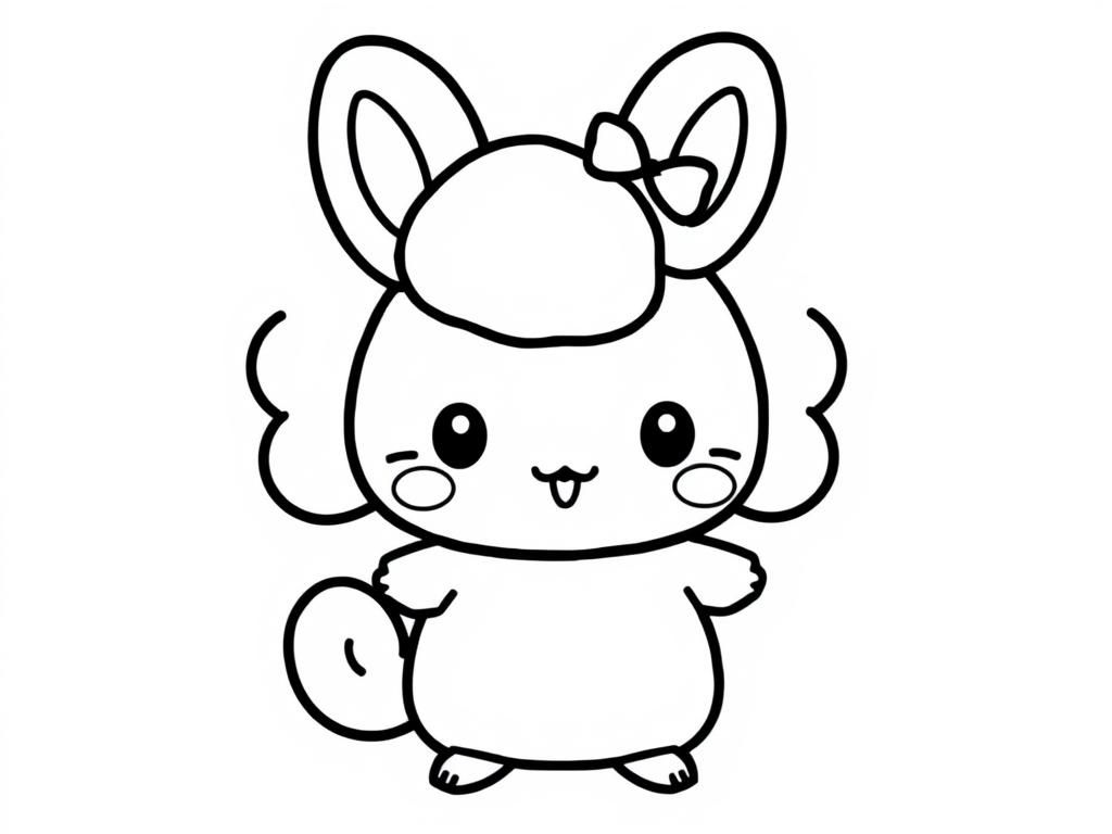 Preview of cinnamoroll saying hi coloring page​