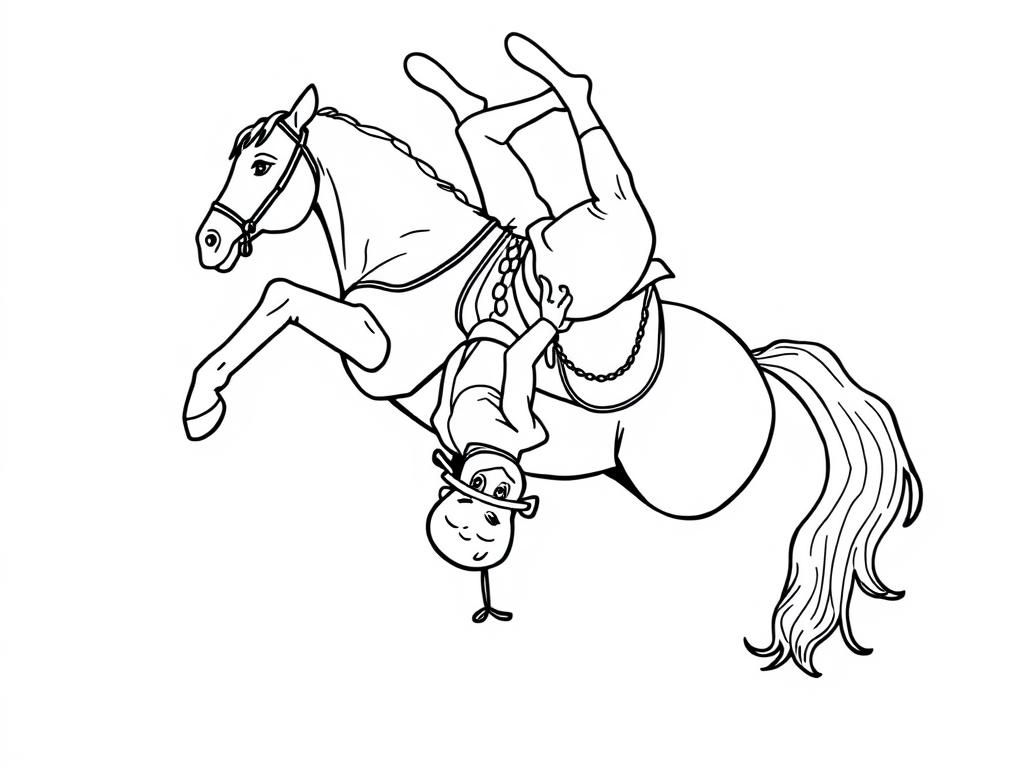 Preview of Circus artist upside down on a horse