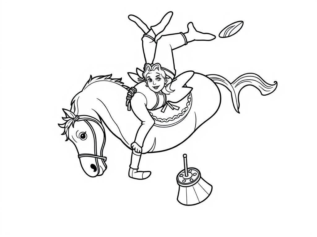 Preview of Circus artist upside down on a horse