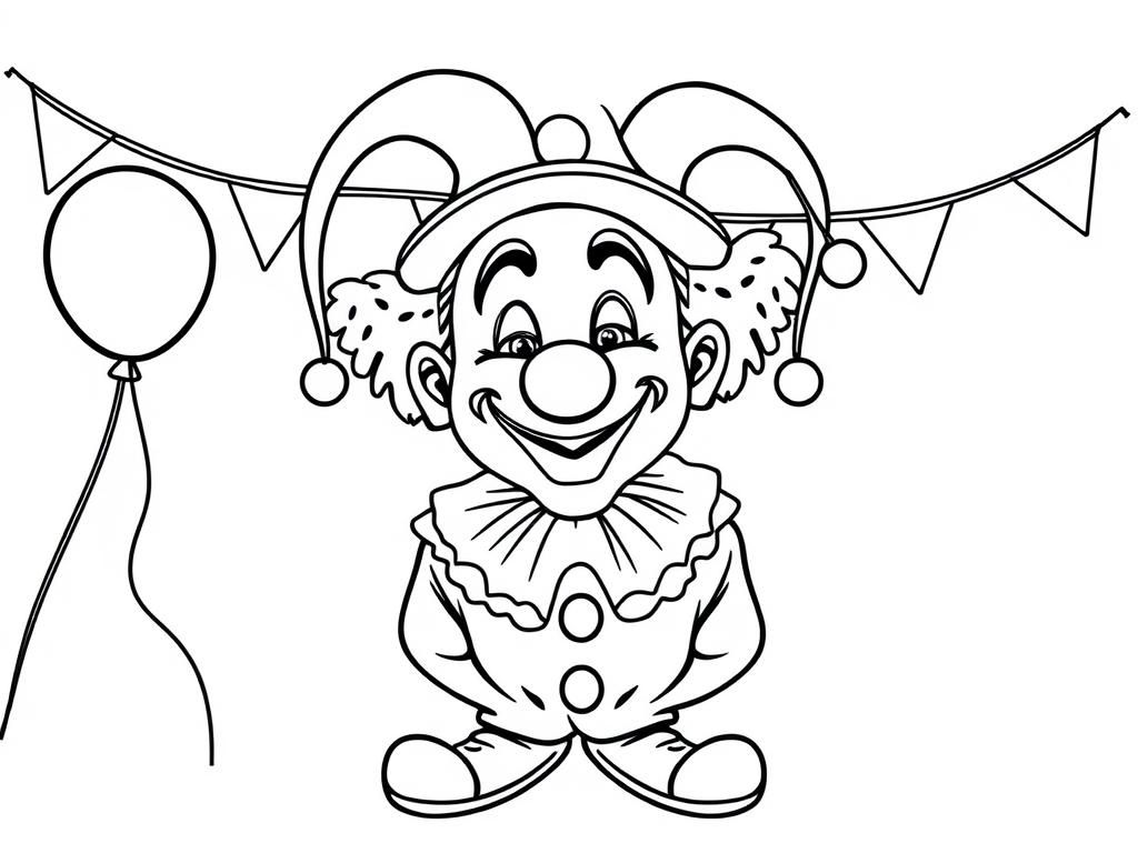 Preview of circus clown 3 years birthday party