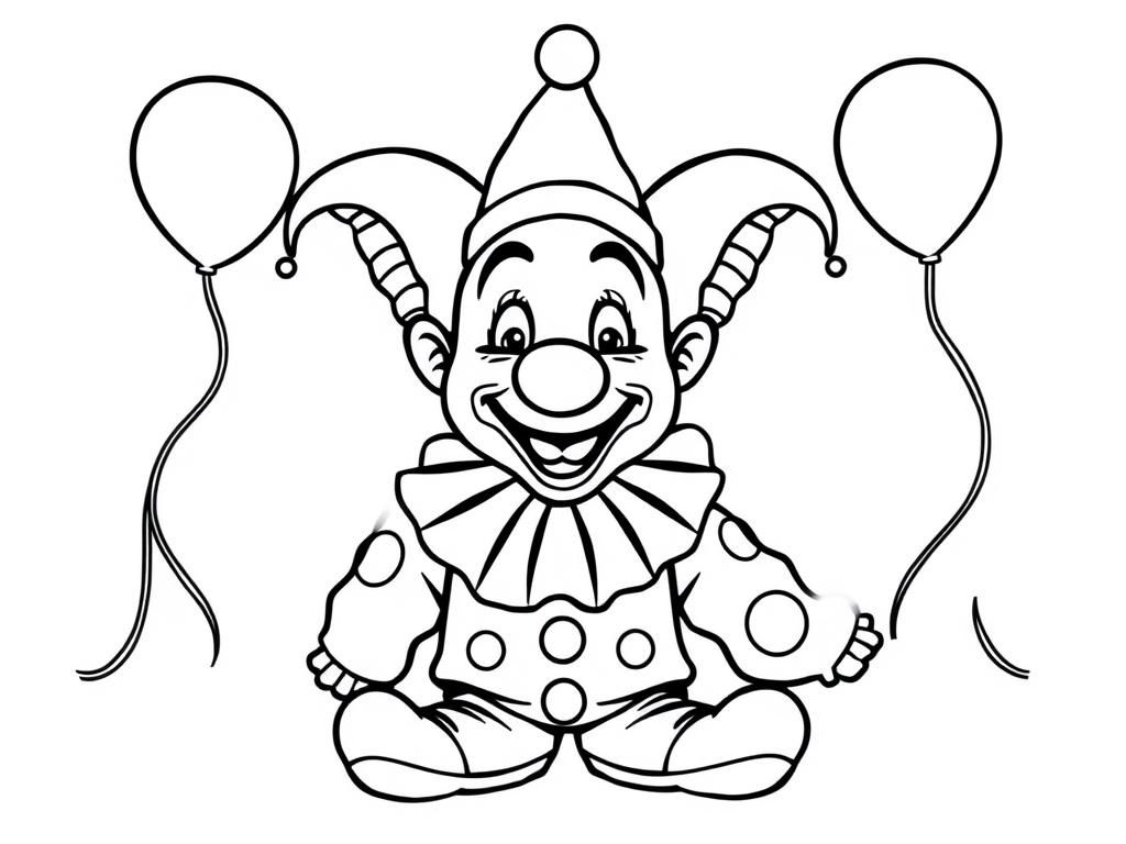 Preview of circus clown 3 years birthday party