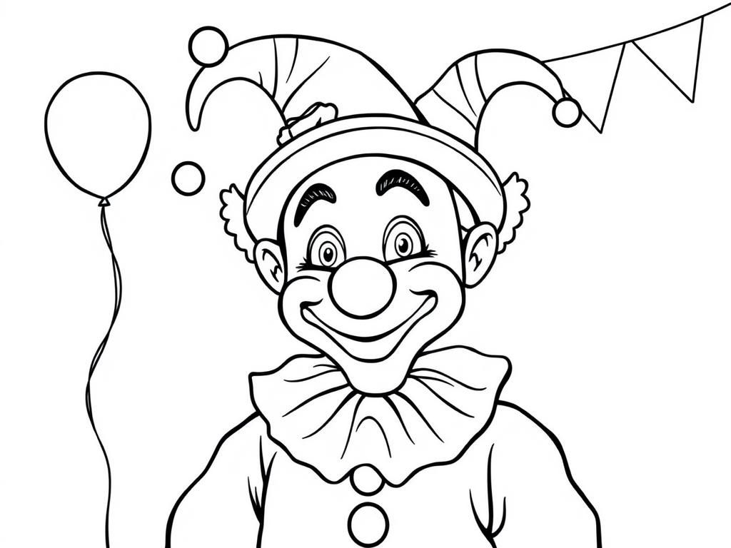 Preview of circus clown 3 years birthday party