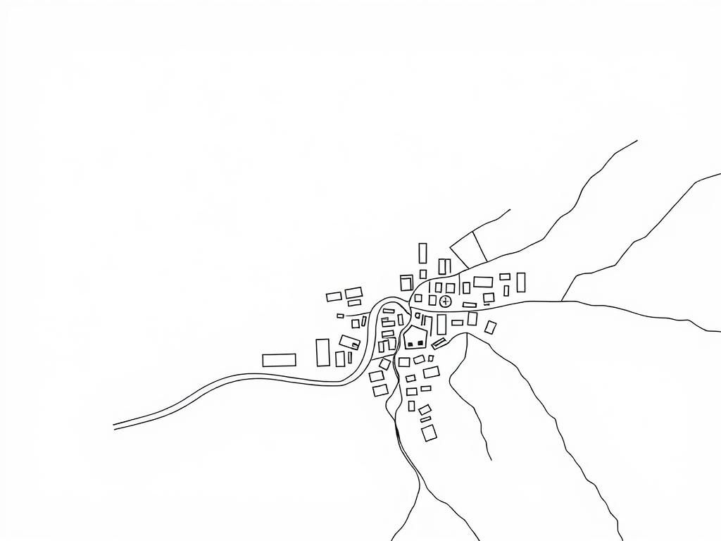 Town Map Coloring Page