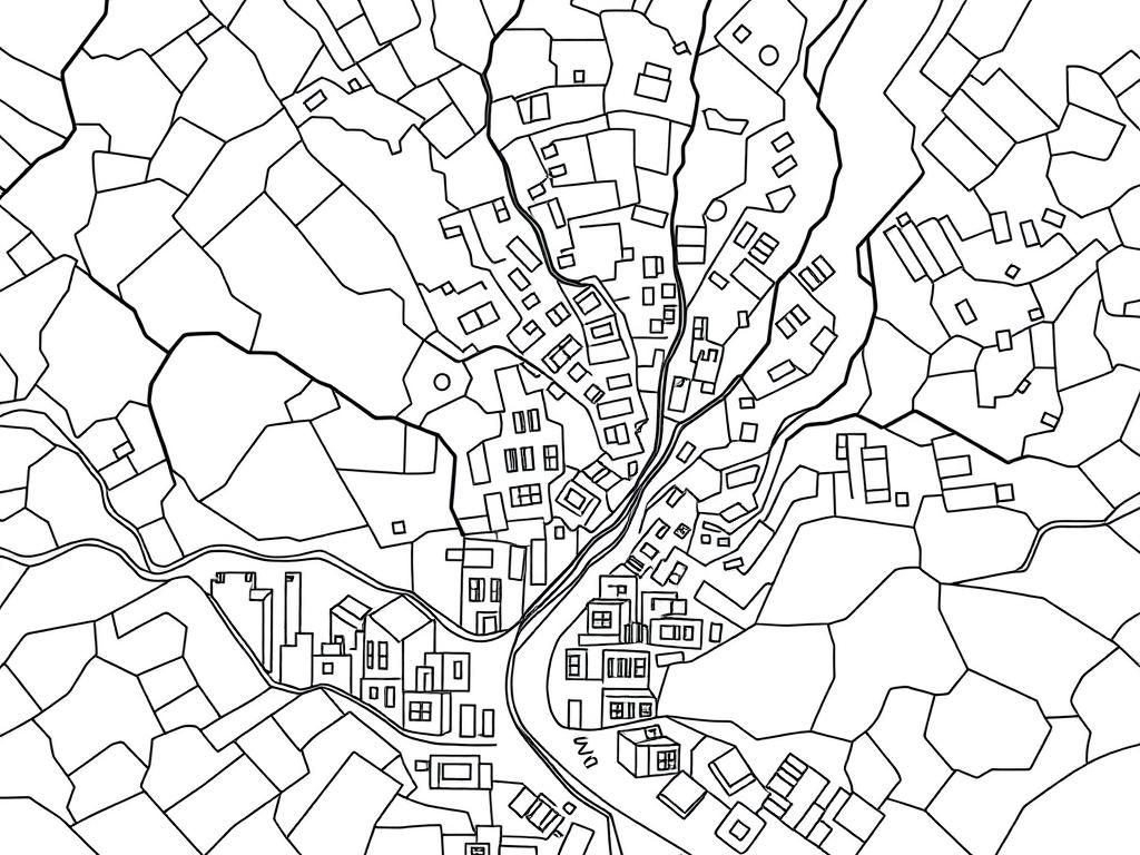 City Map Coloring Page