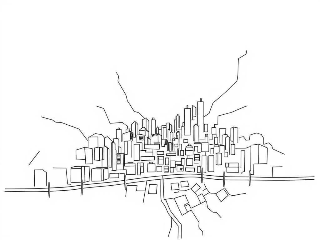 City Skyline Coloring Page