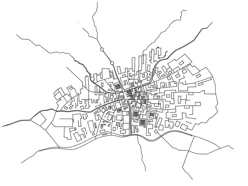 City Map Coloring Page