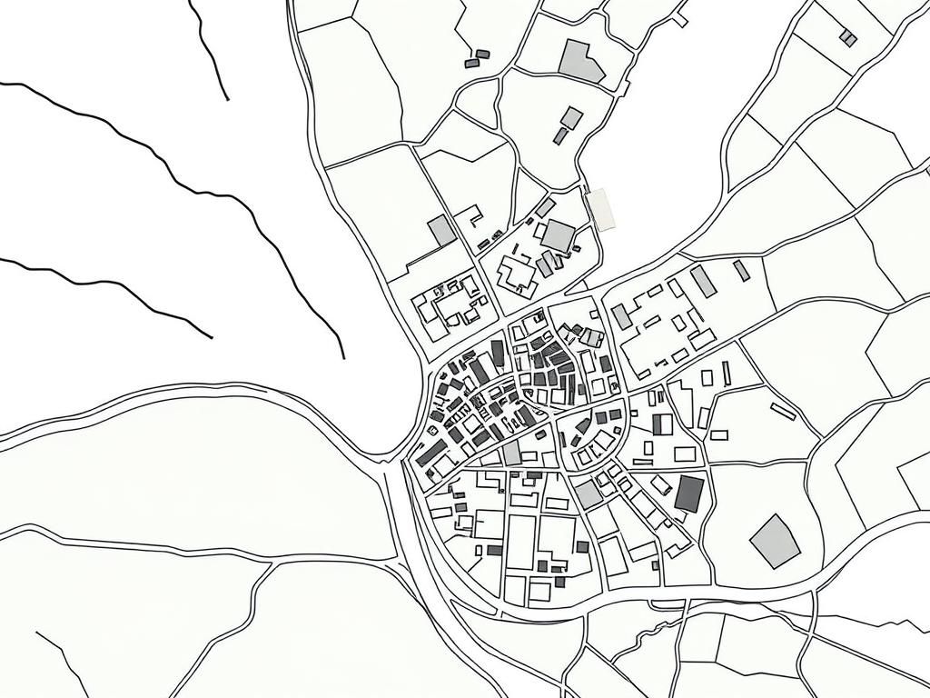 Town Map Coloring Page