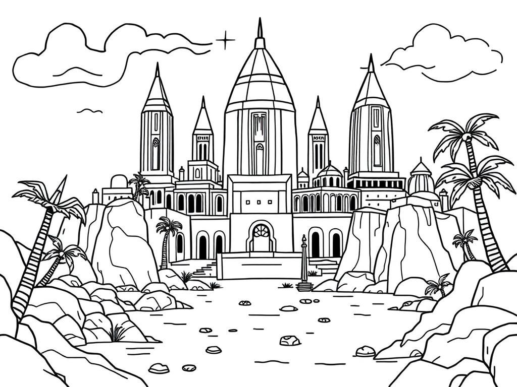 Castle Coloring Page