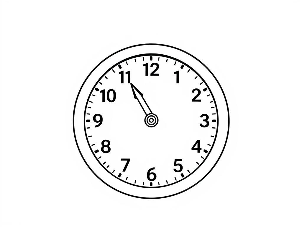 clock with 1-2-3-4-5-6-7-8-9-10