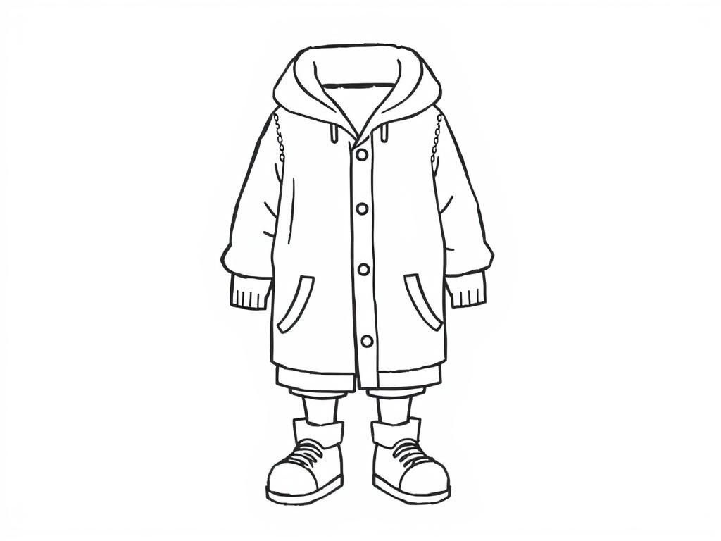 Fashionable Outfit Coloring Page