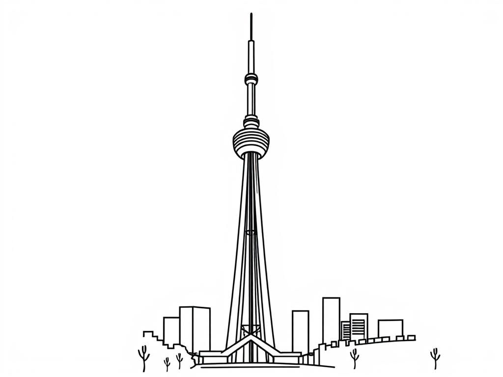 Toronto Landmarks Coloring Page