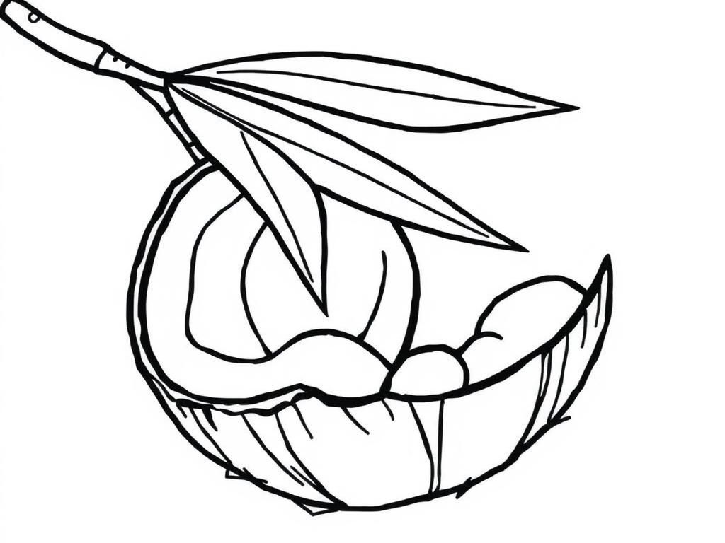 Fantasy Animal Plant Coloring Page