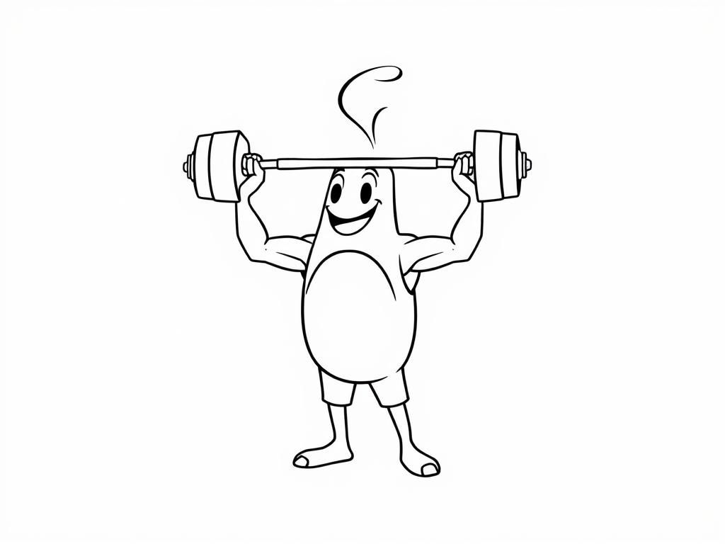 Fitness Coloring Page