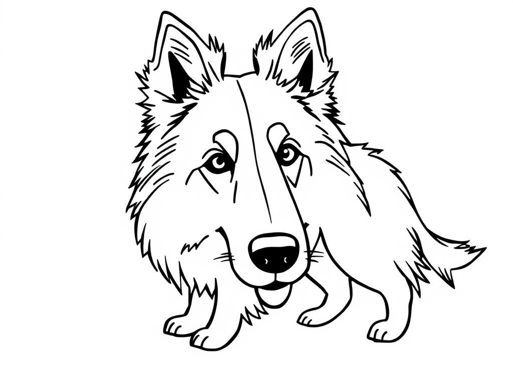 Cartoon Dog Coloring Page