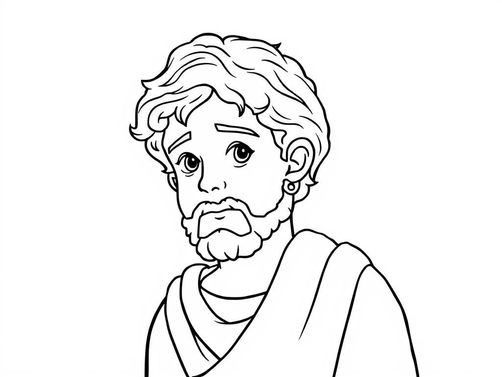 Preview of color by numbers david from the bible as a boy