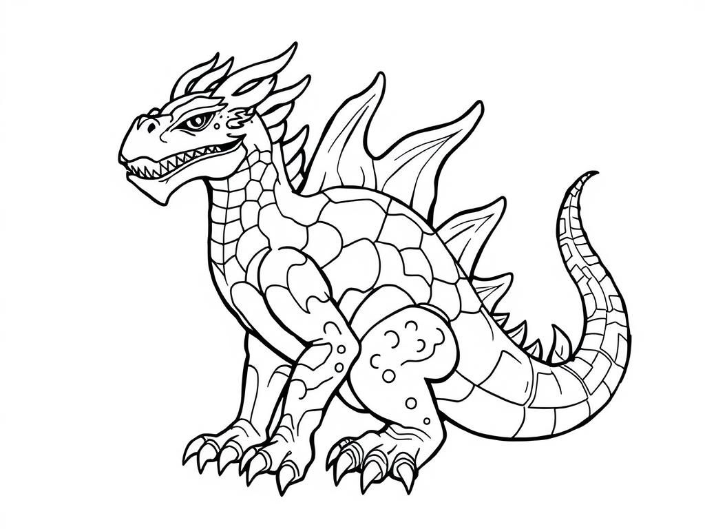 Fantasy Dragon Coloring Page