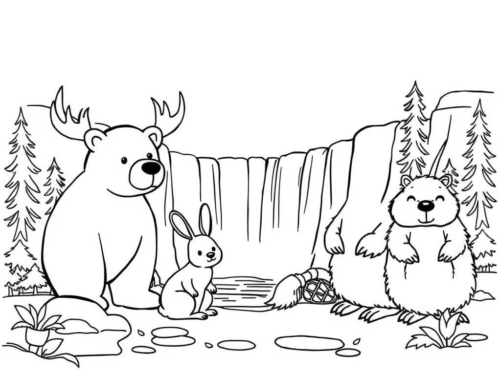Forest Friends Coloring Page