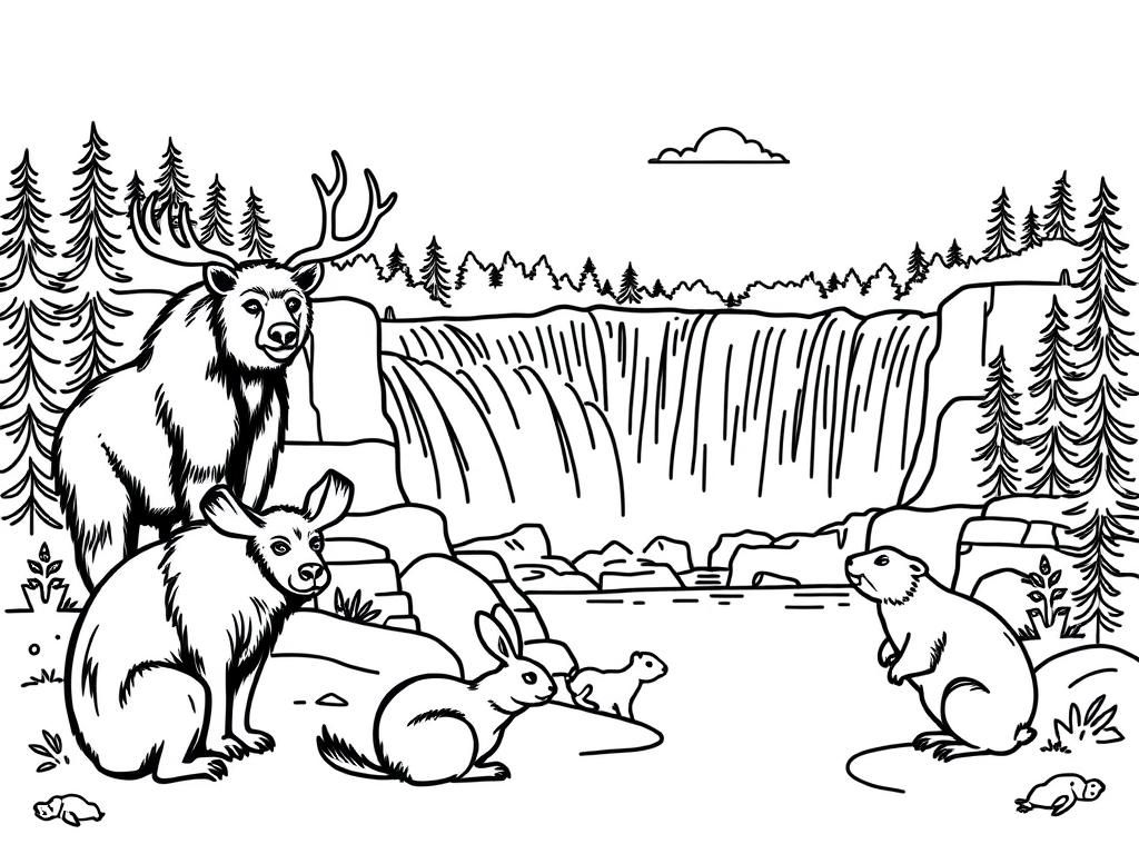 Forest Animals Coloring Page