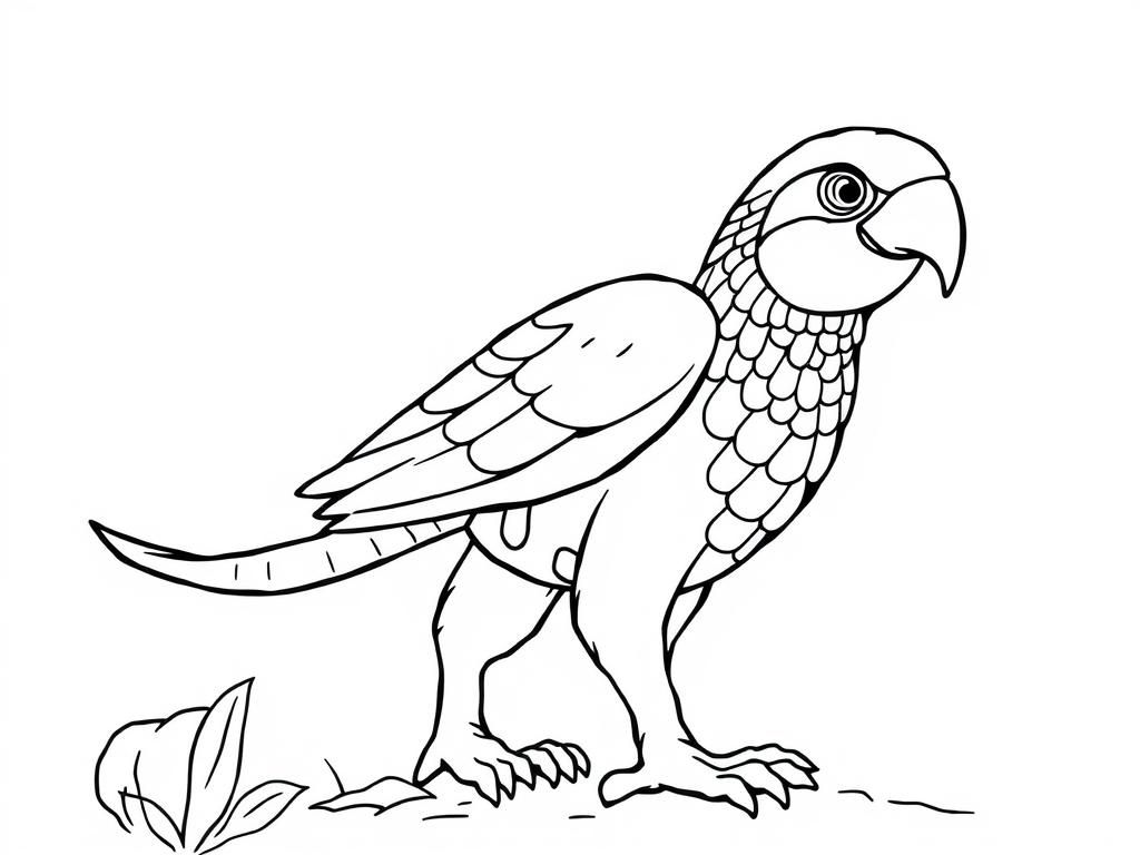 Parrot Coloring Page