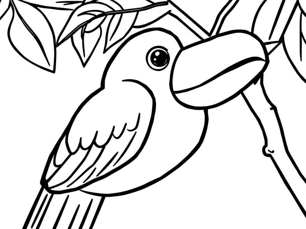 Toucan Bird Coloring Page