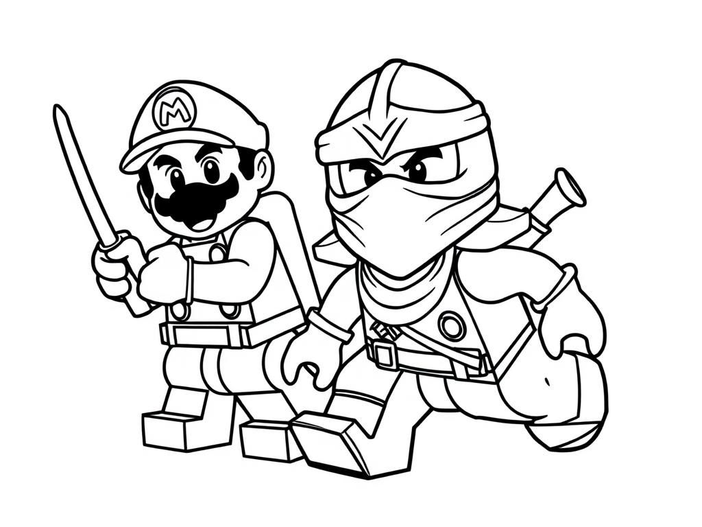 Combine super mario with lego ninjago