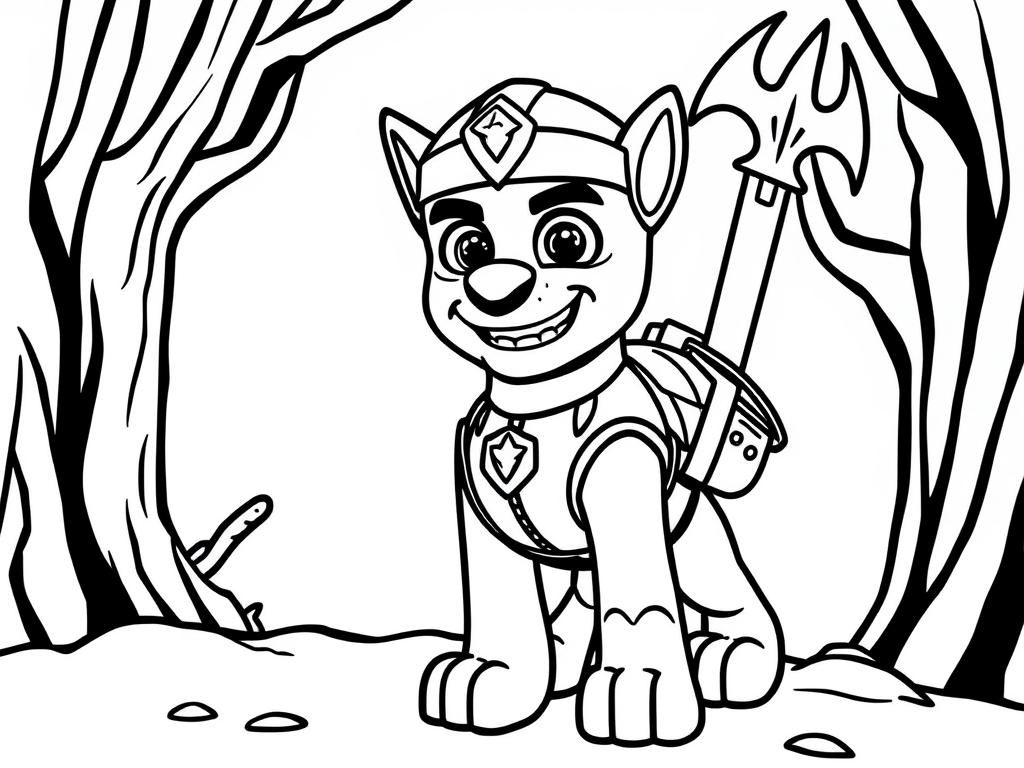 PAW Patrol Chase Coloring Page