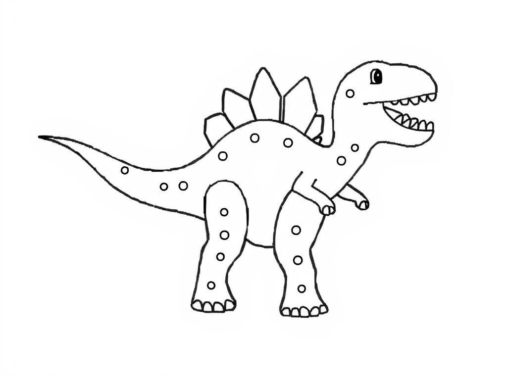 Spiky Dinosaur Coloring Page