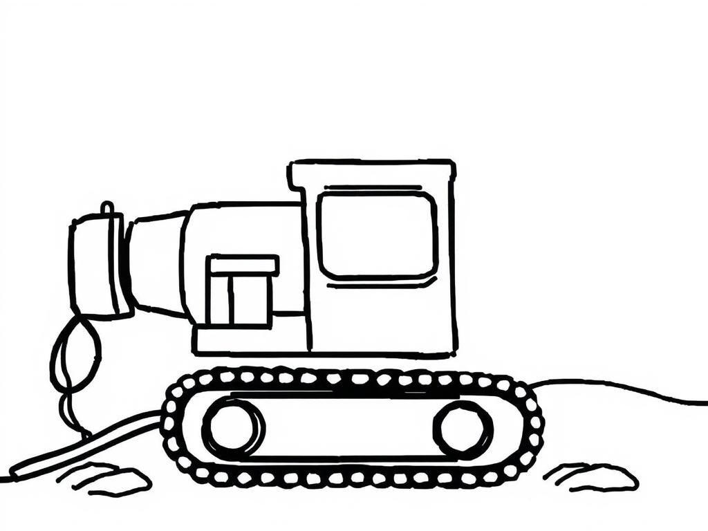 Bulldozer Coloring Page