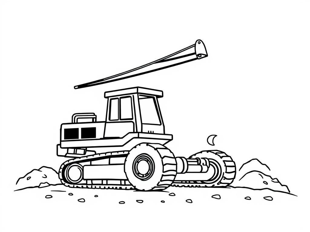 Bulldozer Coloring Page
