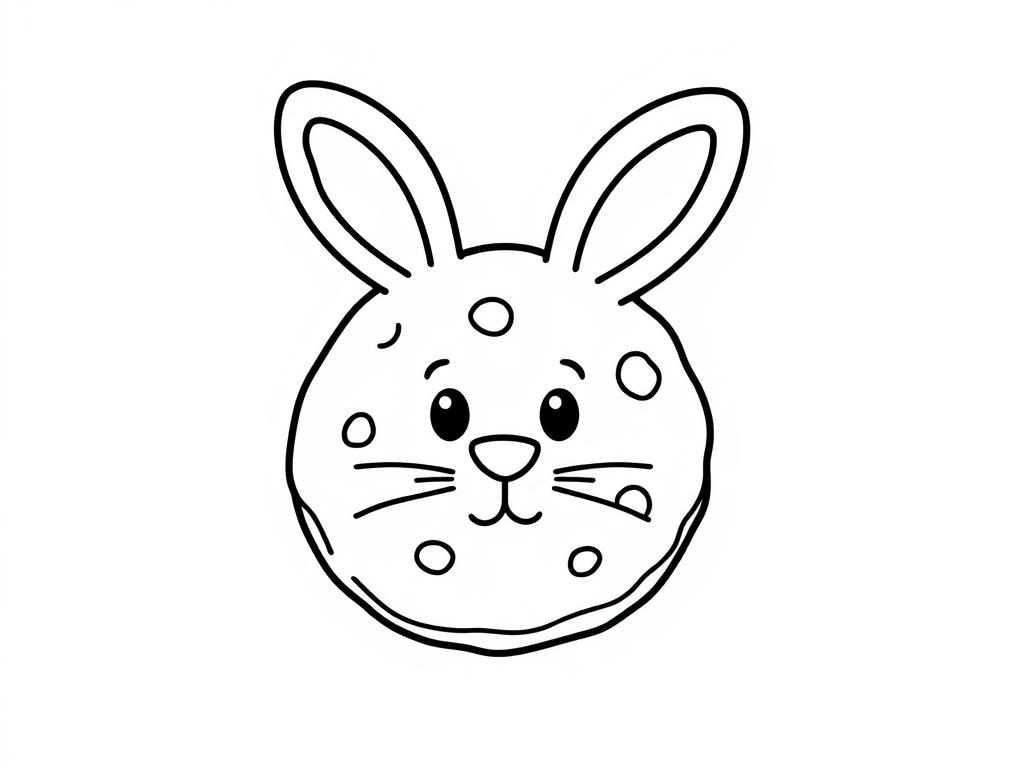 Preview of cookie with bunny ears and face