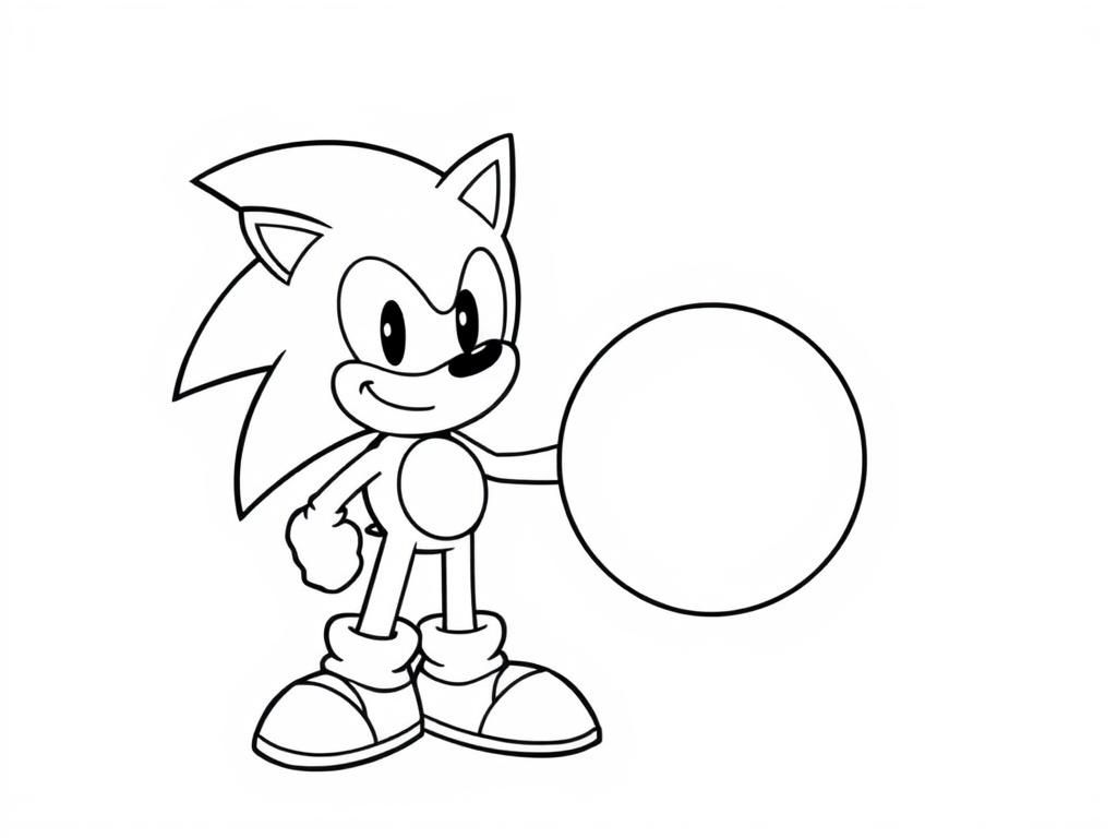 Sonic The Hedgehog Coloring Page